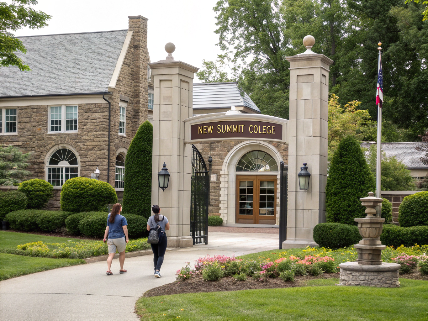 Campus entrance gates during daytime