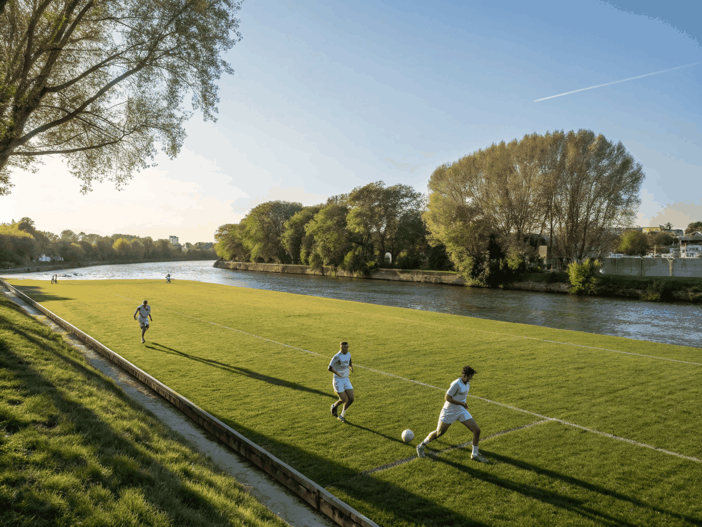 University sports field and track